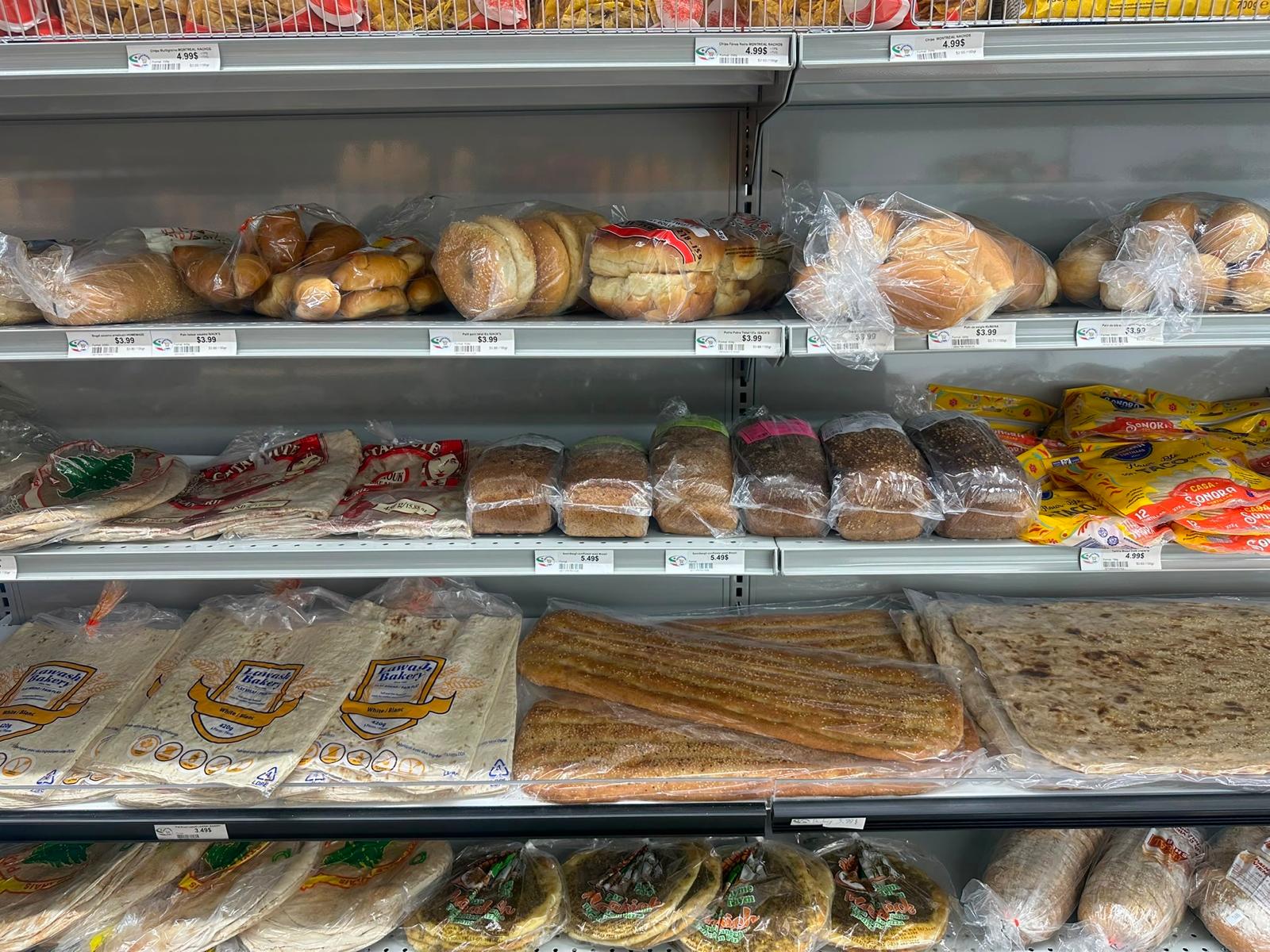 Fresh bread and lavash