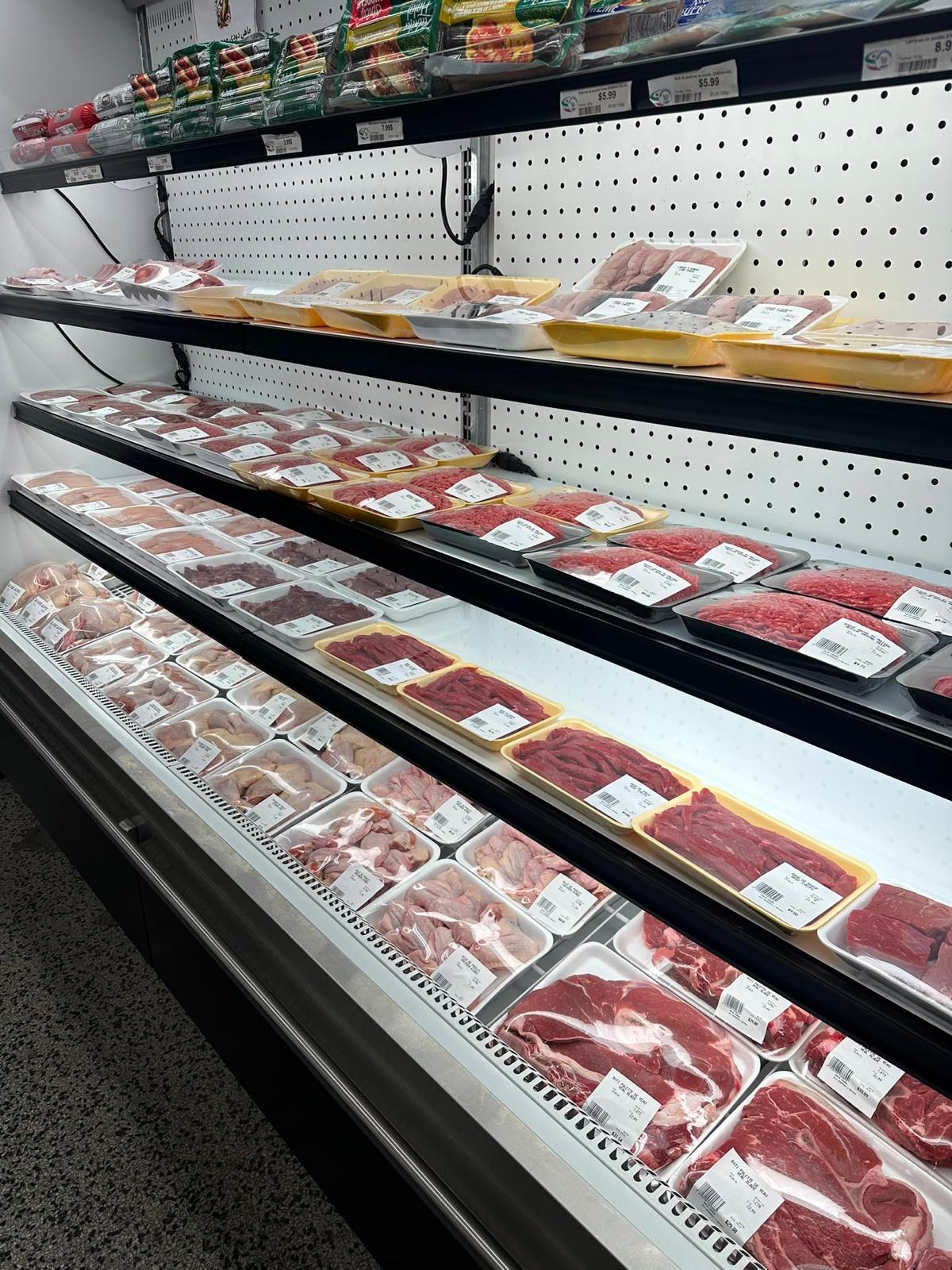 Halal butcher counter
