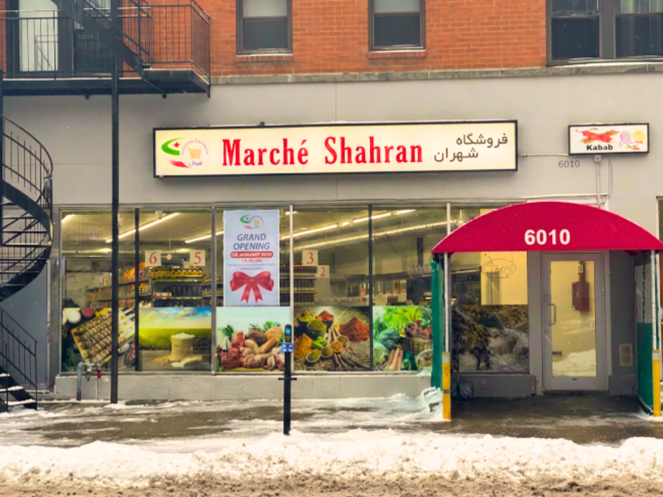 Marché Shahran storefront on Sherbrooke Street West
